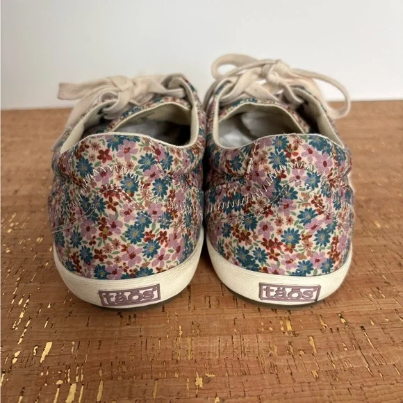 Taos Floral Casual Lace Up Sneakers Shoes - Picture 5 of 8